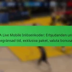 NBA Live Mobile Inlösenkoder: Erbjudanden under begränsad tid, exklusiva paket, valuta bonusar