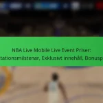 NBA Live Mobile Live Event Priser: Prestationsmilstenar, Exklusivt innehåll, Bonuspaket